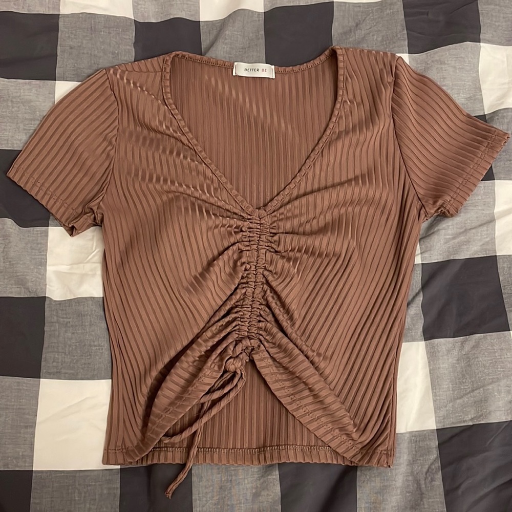 Cute tie crop top
